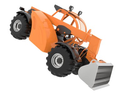 Çok yönlü kazıcı arka planda izole edildi. 3d görüntüleme - illüstrasyon