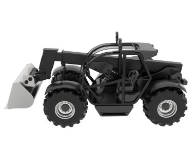 Çok yönlü kazıcı arka planda izole edildi. 3d görüntüleme - illüstrasyon