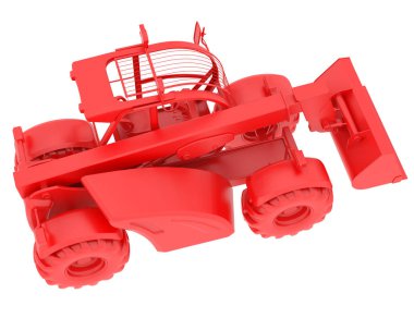 Çok yönlü kazıcı arka planda izole edildi. 3d görüntüleme - illüstrasyon