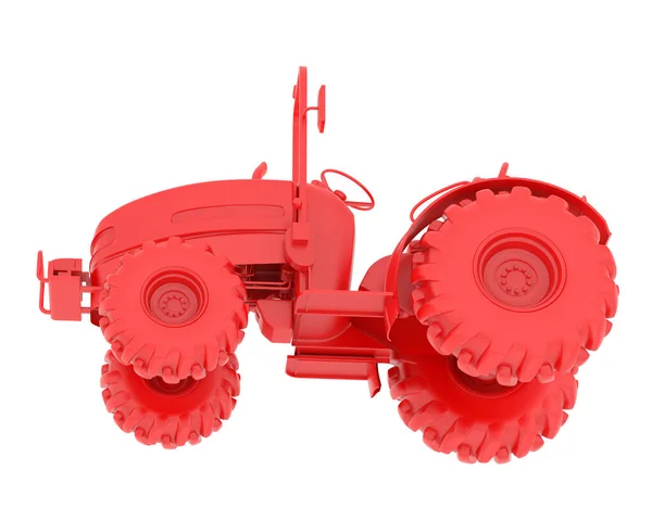 小さなトラクターの背景に隔離された 3Dレンダリング イラスト — ストック写真