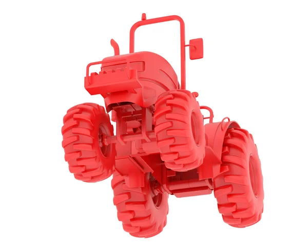 Tractor Pequeño Aislado Fondo Representación Ilustración — Foto de Stock