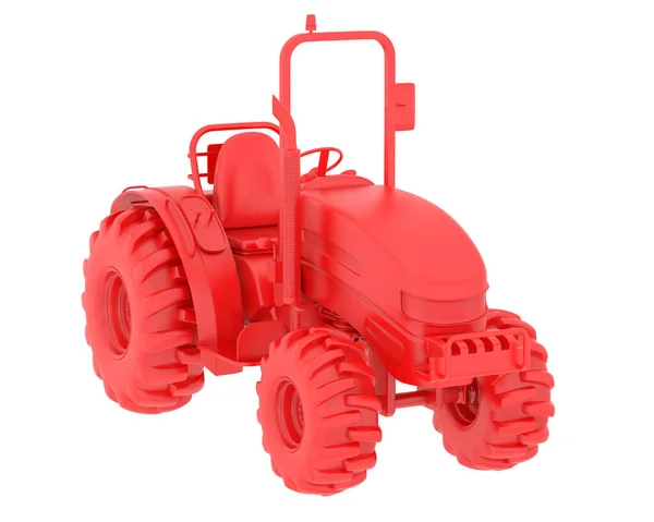 Tractor Pequeño Aislado Fondo Representación Ilustración — Foto de Stock