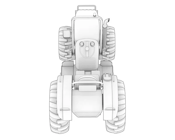 Kleiner Traktor Isoliert Hintergrund Darstellung Illustration — Stockfoto