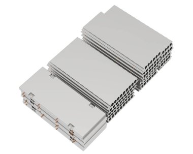 Arka planda yapım tahtaları izole edilmiş. 3d görüntüleme - illüstrasyon