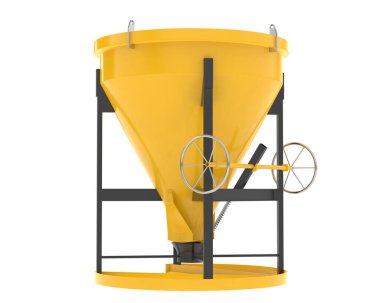 Arka planda beton karıştırıcı izole edildi. 3d görüntüleme - illüstrasyon