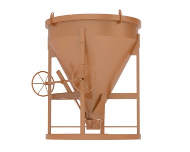 Arka planda beton karıştırıcı izole edildi. 3d görüntüleme - illüstrasyon