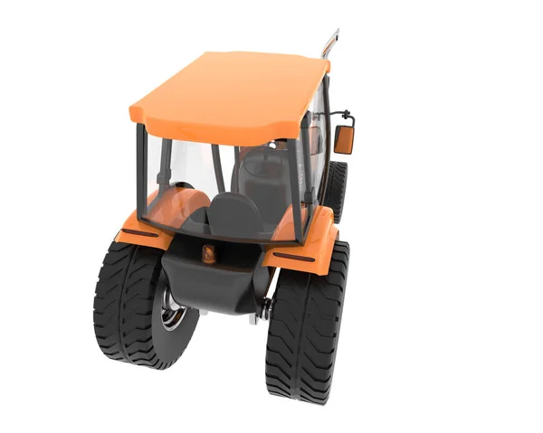 背景上隔绝的中型耕作拖拉机 3D渲染 — 图库照片