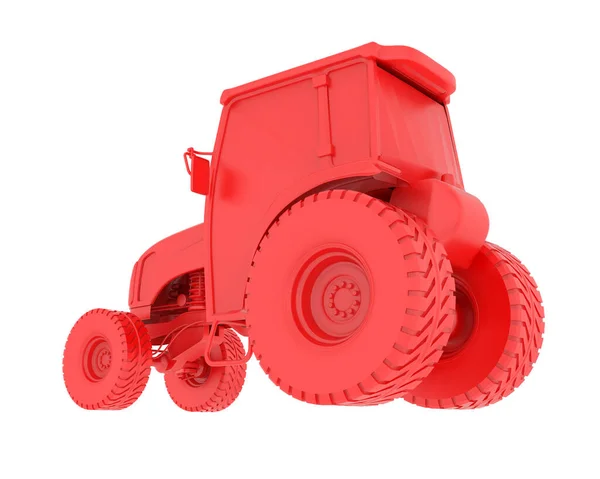 Közepes Mezőgazdasági Traktor Elkülönítve Háttérben Renderelés Illusztráció — Stock Fotó