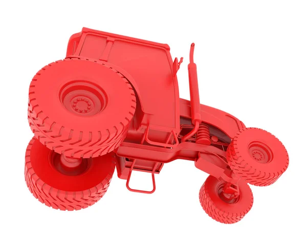 Tractor Cultivo Medio Aislado Sobre Fondo Representación Ilustración — Foto de Stock