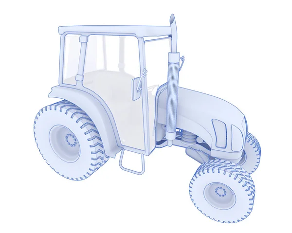 Средний Сельскохозяйственный Трактор Изолирован Заднем Плане Рендеринг Иллюстрация — стоковое фото