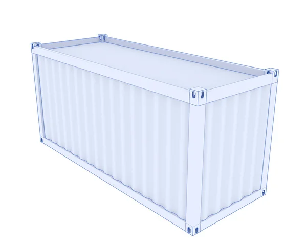 Container Isolated Background Rendering Illustration — Stock Photo, Image