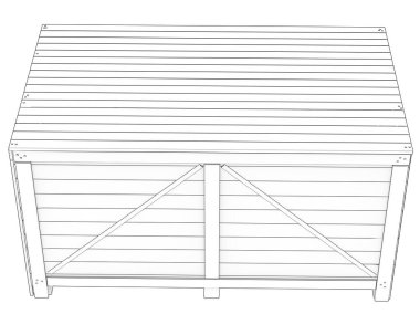 Arka planda izole edilmiş sanayi nakliye kutusu. 3d görüntüleme - illüstrasyon