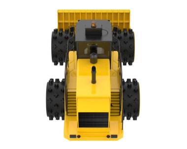 Buldozer arka planda izole edildi. 3d görüntüleme - illüstrasyon