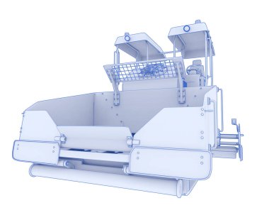 Asfalt geçit arka planda izole edildi. 3d görüntüleme - illüstrasyon