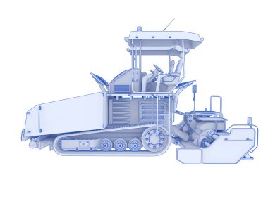 Asfalt geçit arka planda izole edildi. 3d görüntüleme - illüstrasyon