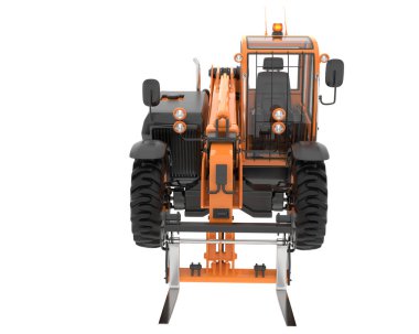 Telsizci arka planda izole edildi. 3d görüntüleme - illüstrasyon