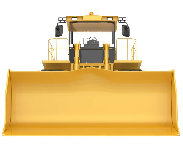 Bulldozer Isolado Fundo Renderização Ilustração — Fotografia de Stock