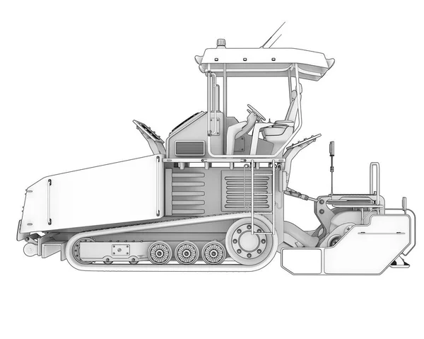 Asfaltläggare Isolerad Bakgrunden Återgivning Illustration — Stockfoto