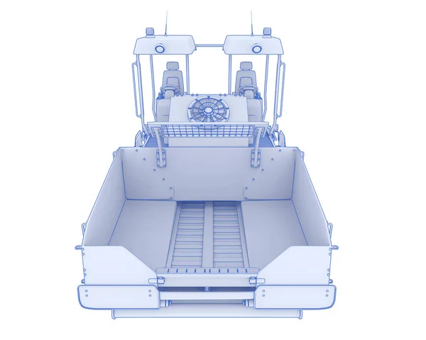 Pavimentadora Asfalto Aislada Sobre Fondo Representación Ilustración —  Fotos de Stock
