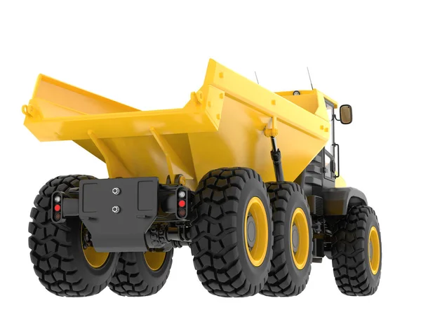 Articulated Dump Truck Isolated Grey Background Rendering Illustration — Stock Photo, Image