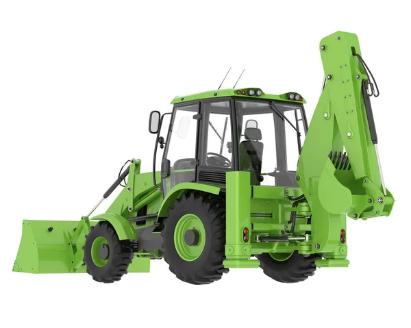 Backhoe Lader Geïsoleerd Achtergrond Weergave Illustratie — Stockfoto