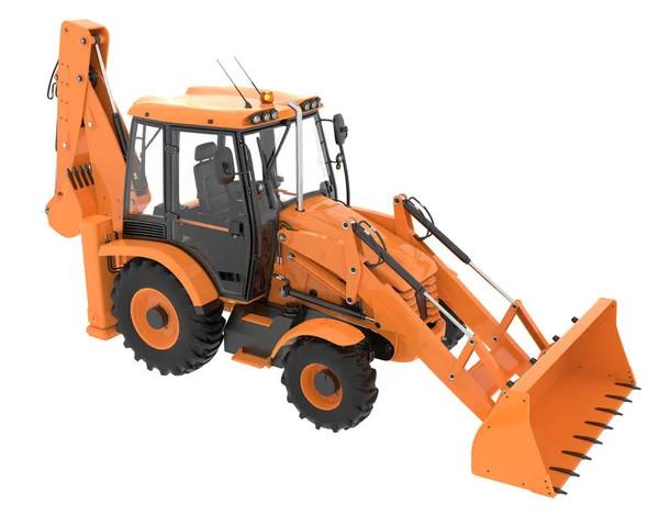 Backhoe Loader Isolated Background Rendering Illustration — Stock Photo, Image