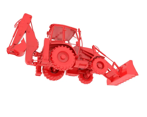 Backhoe Lastare Isolerad Bakgrunden Återgivning Illustration — Stockfoto