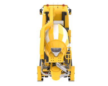 Arka planda beton karıştırıcı izole edildi. 3d görüntüleme - illüstrasyon