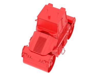 Yol silindiri arka planda izole edildi. 3d görüntüleme - illüstrasyon
