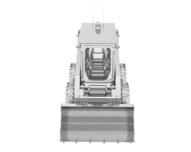 Arka planda dümen yükleyicisi izole edildi. 3d görüntüleme - illüstrasyon