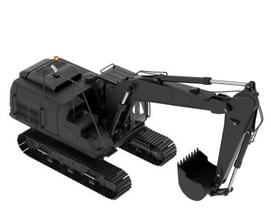 İz kazıcı arka planda izole edildi. 3d görüntüleme - illüstrasyon