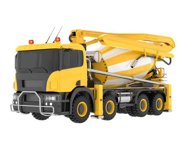 Concrete mixer isolated on background. 3d rendering - illustration