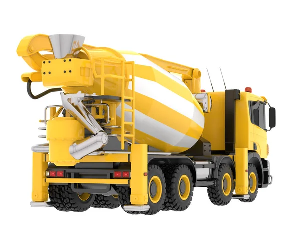 Arka planda beton karıştırıcı izole edildi. 3d görüntüleme - illüstrasyon