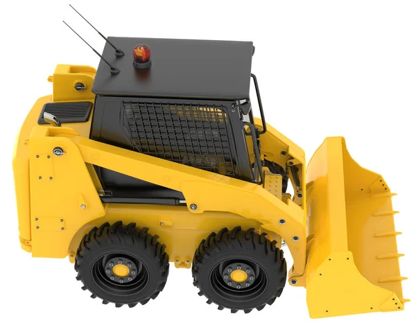 Skid Steer Loader Isolato Sfondo Rendering Illustrazione — Foto Stock