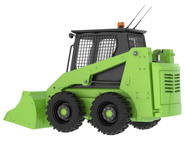 Skid Steer Loader Isolato Sfondo Rendering Illustrazione — Foto Stock