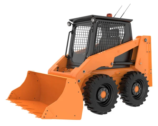 Skid Steer Rakodó Izolált Háttérben Renderelés Illusztráció — Stock Fotó