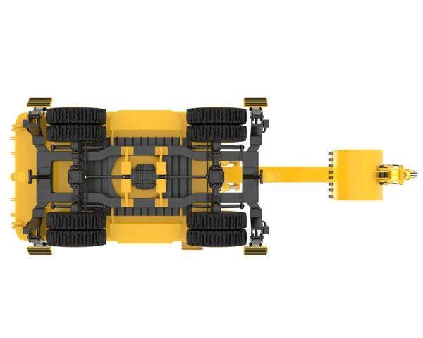 Колісний Екскаватор Ізольовано Фоні Візуалізація Ілюстрація — стокове фото