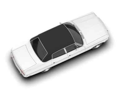 Şeffaf arkaplanda izole edilmiş klasik araba - 3 boyutlu resimleme