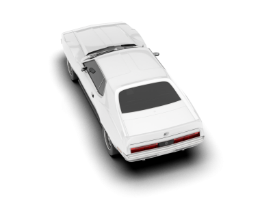 Şeffaf arka planda izole edilmiş klasik spor araba. 3 Boyutlu resimleme