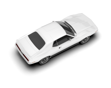 Şeffaf arka planda izole edilmiş klasik spor araba. 3 Boyutlu resimleme