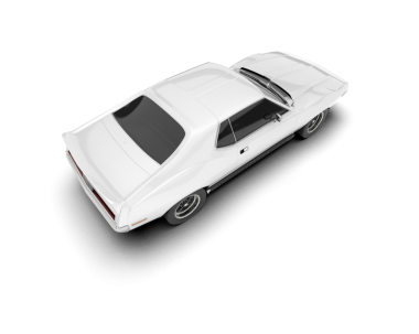 Şeffaf arka planda izole edilmiş klasik spor araba. 3 Boyutlu resimleme