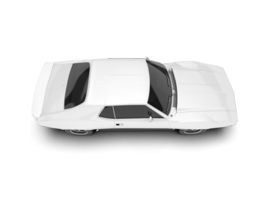 Şeffaf arka planda izole edilmiş klasik spor araba. 3 Boyutlu resimleme