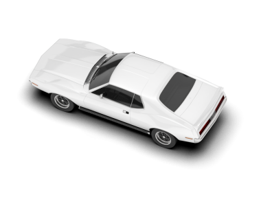 Şeffaf arka planda izole edilmiş klasik spor araba. 3 Boyutlu resimleme