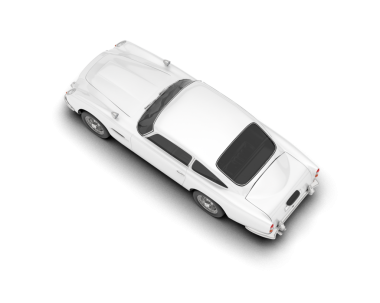 Şeffaf arkaplanda izole edilmiş klasik araba - 3 boyutlu resimleme