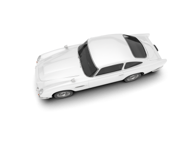 Şeffaf arkaplanda izole edilmiş klasik araba - 3 boyutlu resimleme