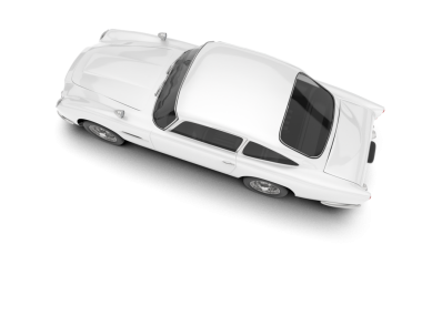 Şeffaf arkaplanda izole edilmiş klasik araba - 3 boyutlu resimleme