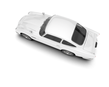 Şeffaf arkaplanda izole edilmiş klasik araba - 3 boyutlu resimleme