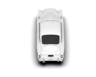 Şeffaf arkaplanda izole edilmiş klasik araba - 3 boyutlu resimleme