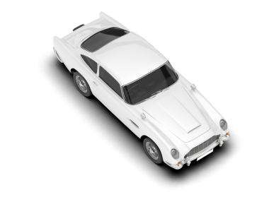 Şeffaf arkaplanda izole edilmiş klasik araba - 3 boyutlu resimleme