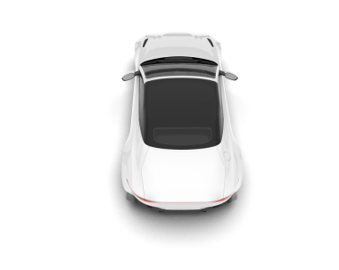 Beyaz arka planda modern spor arabanın 3D canlandırması